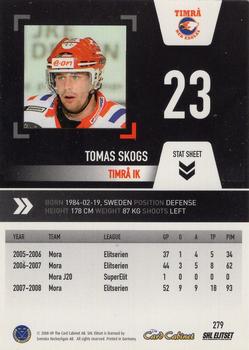 2008-09 SHL Elitset #279 Tomas Skogs Back