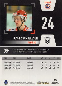 2008-09 SHL Elitset #284 Jesper Samuelsson Back