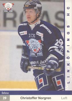 2002-03 Swedish SHL Elitset #48 Christoffer Norgren Front