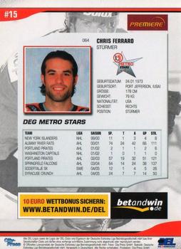 2005-06 Playercards (DEL) #64 Chris Ferraro Back