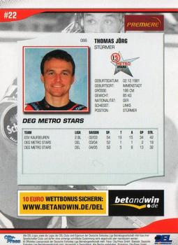 2005-06 Playercards (DEL) #66 Thomas Jorg Back