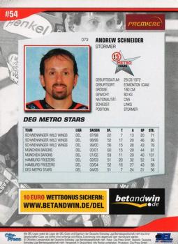 2005-06 Playercards (DEL) #73 Andrew Schneider Back
