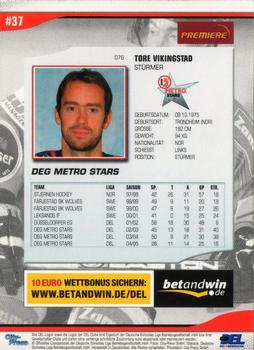 2005-06 Playercards (DEL) #76 Tore Vikingstad Back