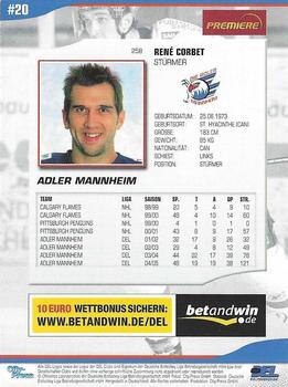 2005-06 Playercards (DEL) #258 Rene Corbet Back