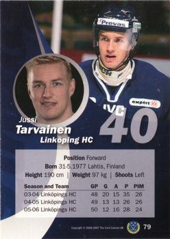 2006-07 SHL Elitset #79 Jussi Tarvainen Back