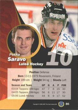 2006-07 SHL Elitset #86 Pekka Saravo Back