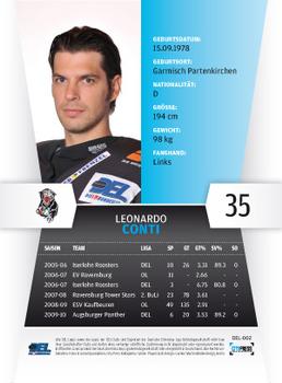 2010-11 Playercards (DEL) #DEL-002 Leonardo Conti Back