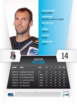 2010-11 Playercards (DEL) #DEL-008 Austin Wycisk Back