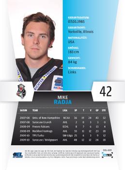 2010-11 Playercards (DEL) #DEL-019 Mike Radja Back