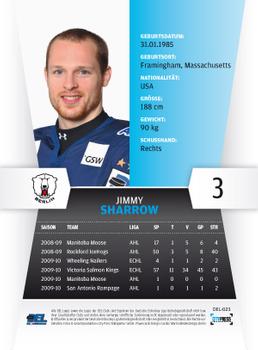 2010-11 Playercards (DEL) #DEL-023 Jimmy Sharrow Back