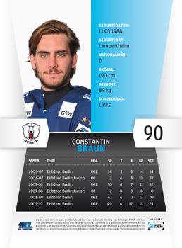 2010-11 Playercards (DEL) #DEL-043 Constantin Braun Back