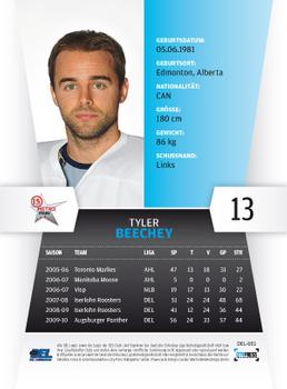2010-11 Playercards (DEL) #DEL-051 Tyler Beechey Back