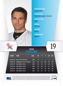 2010-11 Playercards (DEL) #DEL-056 Rob Collins Back