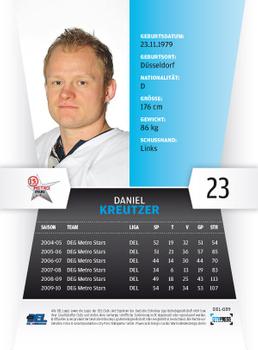 2010-11 Playercards (DEL) #DEL-059 Daniel Kreutzer Back