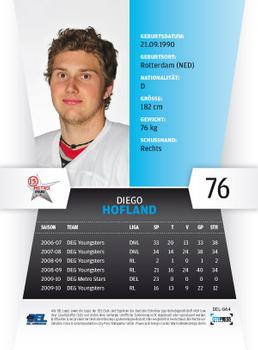 2010-11 Playercards (DEL) #DEL-064 Diego Hofland Back
