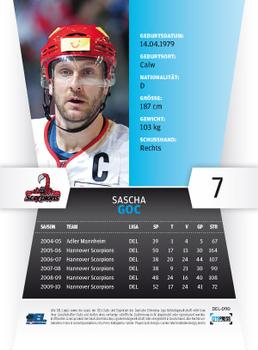2010-11 Playercards (DEL) #DEL-090 Sascha Goc Back