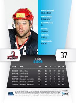 2010-11 Playercards (DEL) #DEL-100 Tino Boos Back