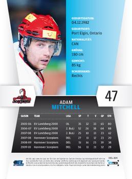 2010-11 Playercards (DEL) #DEL-104 Adam Mitchell Back