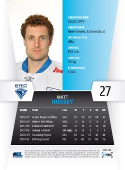 2010-11 Playercards (DEL) #DEL-123 Matt Hussey Back