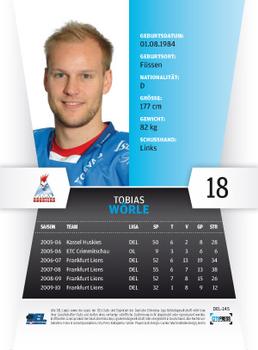2010-11 Playercards (DEL) #DEL-145 Tobias Worle Back