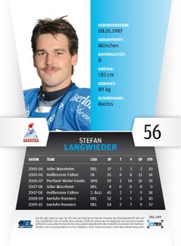 2010-11 Playercards (DEL) #DEL-149 Stefan Langwieder Back