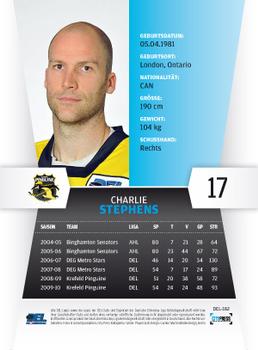 2010-11 Playercards (DEL) #DEL-182 Charlie Stephens Back