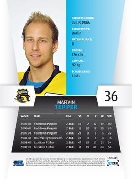 2010-11 Playercards (DEL) #DEL-189 Marvin Tepper Back