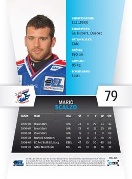 2010-11 Playercards (DEL) #DEL-215 Mario Scalzo Back