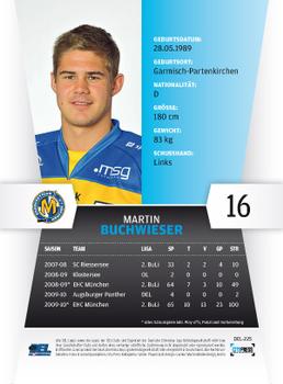 2010-11 Playercards (DEL) #DEL-225 Martin Buchwieser Back