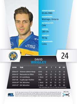 2010-11 Playercards (DEL) #DEL-231 David Wrigley Back