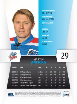 2010-11 Playercards (DEL) #DEL-252 Martin Ancicka Back