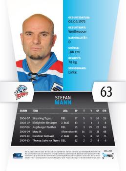2010-11 Playercards (DEL) #DEL-255 Stefan Mann Back