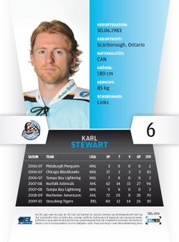 2010-11 Playercards (DEL) #DEL-263 Karl Stewart Back
