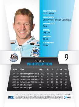 2010-11 Playercards (DEL) #DEL-266 Dustin Whitecotton Back