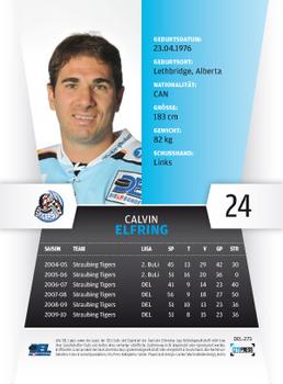 2010-11 Playercards (DEL) #DEL-273 Calvin Elfring Back