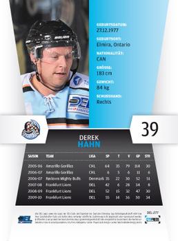 2010-11 Playercards (DEL) #DEL-277 Derek Hahn Back