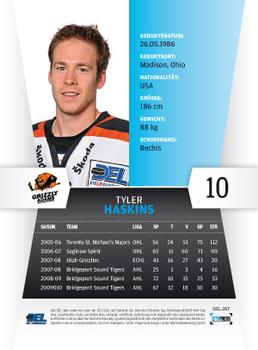 2010-11 Playercards (DEL) #DEL-287 Tyler Haskins Back