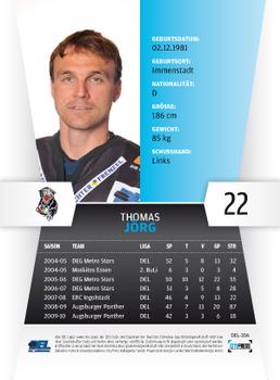 2010-11 Playercards (DEL) #DEL-356 Thomas Jorg Back