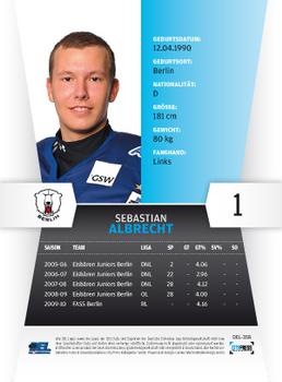 2010-11 Playercards (DEL) #DEL-358 Sebastian Albrecht Back