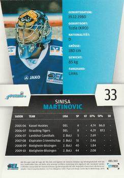 2010-11 Playercards (DEL) #DEL-365 Sinisa Martinovic Back