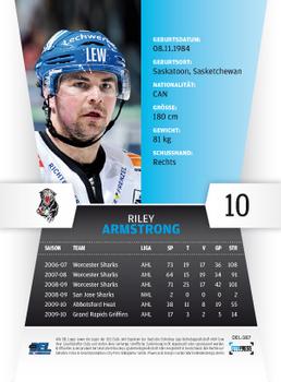 2010-11 Playercards (DEL) #DEL-387 Riley Armstrong Back