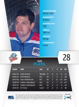 2010-11 Playercards (DEL) #DEL-390 Jan Platil Back