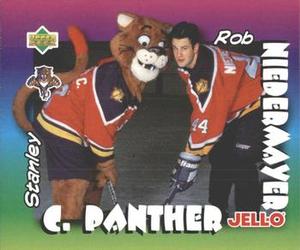 1996-97 Upper Deck Kraft - Jell-O Mascots #NNO Rob Niedermayer / Stanley C. Panther Front