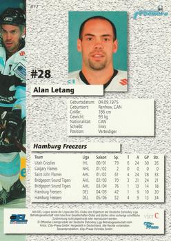 2006-07 Playercards (DEL) #72 Alan Letang Back