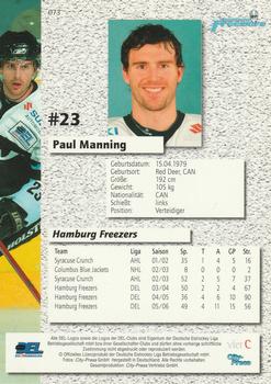 2006-07 Playercards (DEL) #73 Paul Manning Back