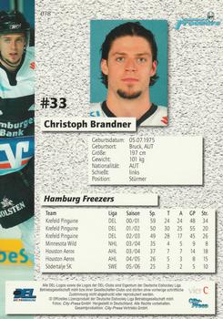 2006-07 Playercards (DEL) #78 Christoph Brandner Back