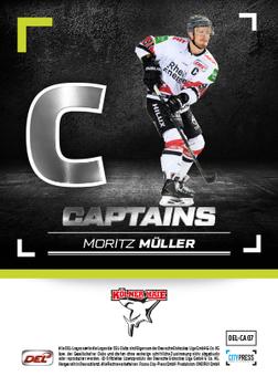2016-17 German DEL Playercards Premium - Captains #DEL-CA07 Moritz Muller Back