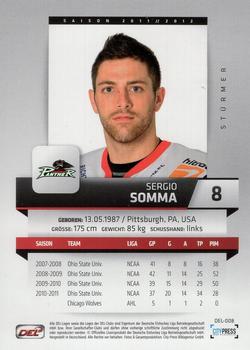 2011-12 Playercards (DEL) #DEL-008 Sergio Somma Back