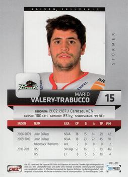 2011-12 Playercards (DEL) #DEL-011 Mario Valery-Trabucco Back