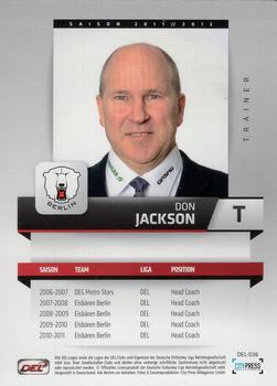 2011-12 Playercards (DEL) #DEL-036 Don Jackson Back